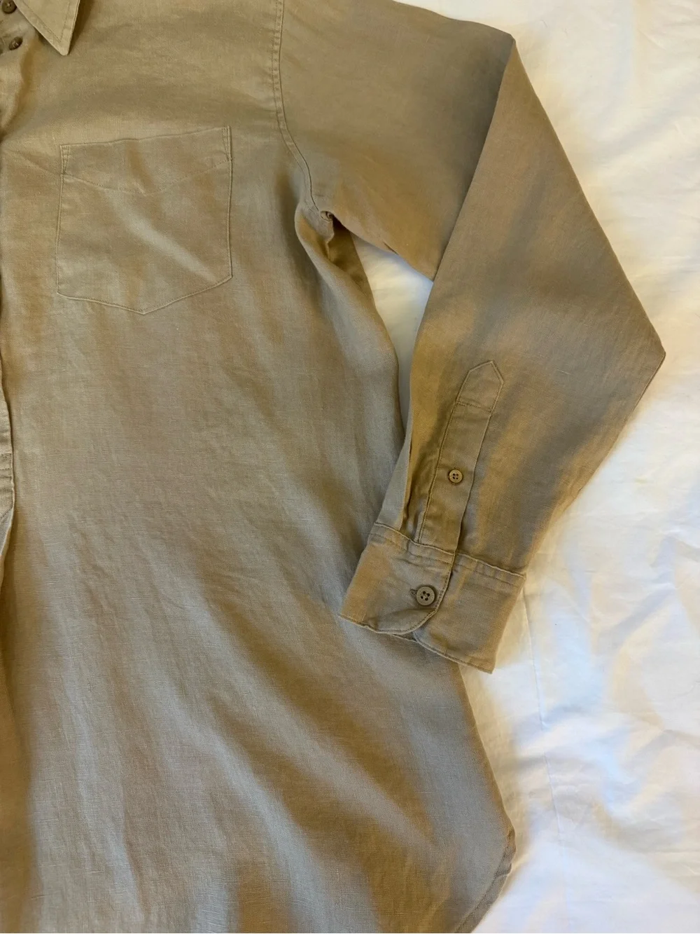 LRL Ralph Lauren Linen Tunic Top Womens Size Large Popover Lagenlook VTG - Picture 4 of 10